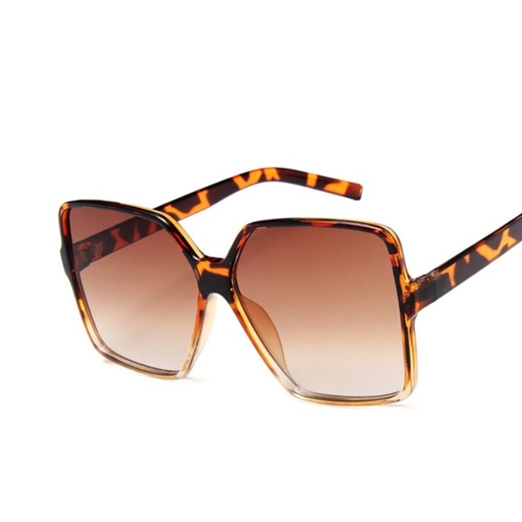 boho square oversized gradient sunglasses summer - Picture 2 of 7